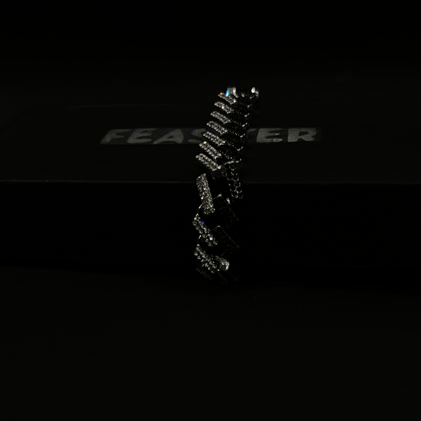 Retro iced out seek bracelet