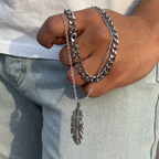 Iconic feather pendant set