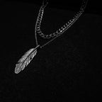 Iconic feather pendant set