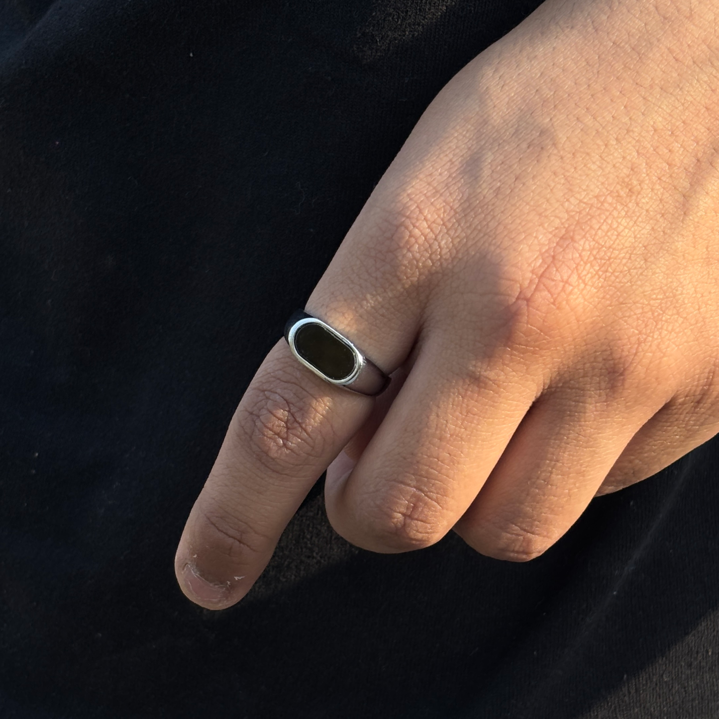Prime atmos black signet ring