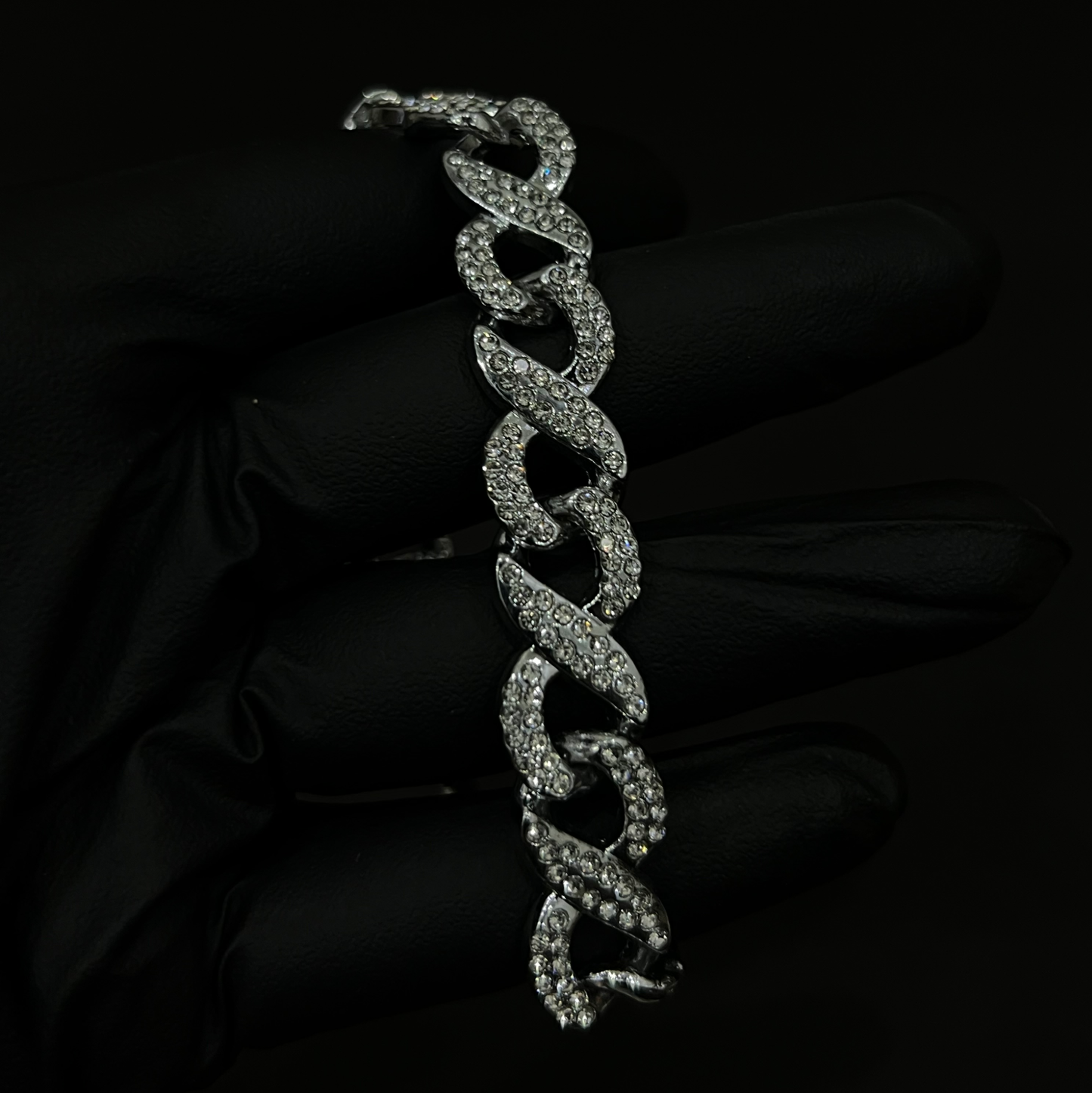 Orbit Wound Iced Out Prism Cuban Bracelet