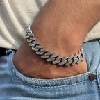 Iced out prism cuban bracelet