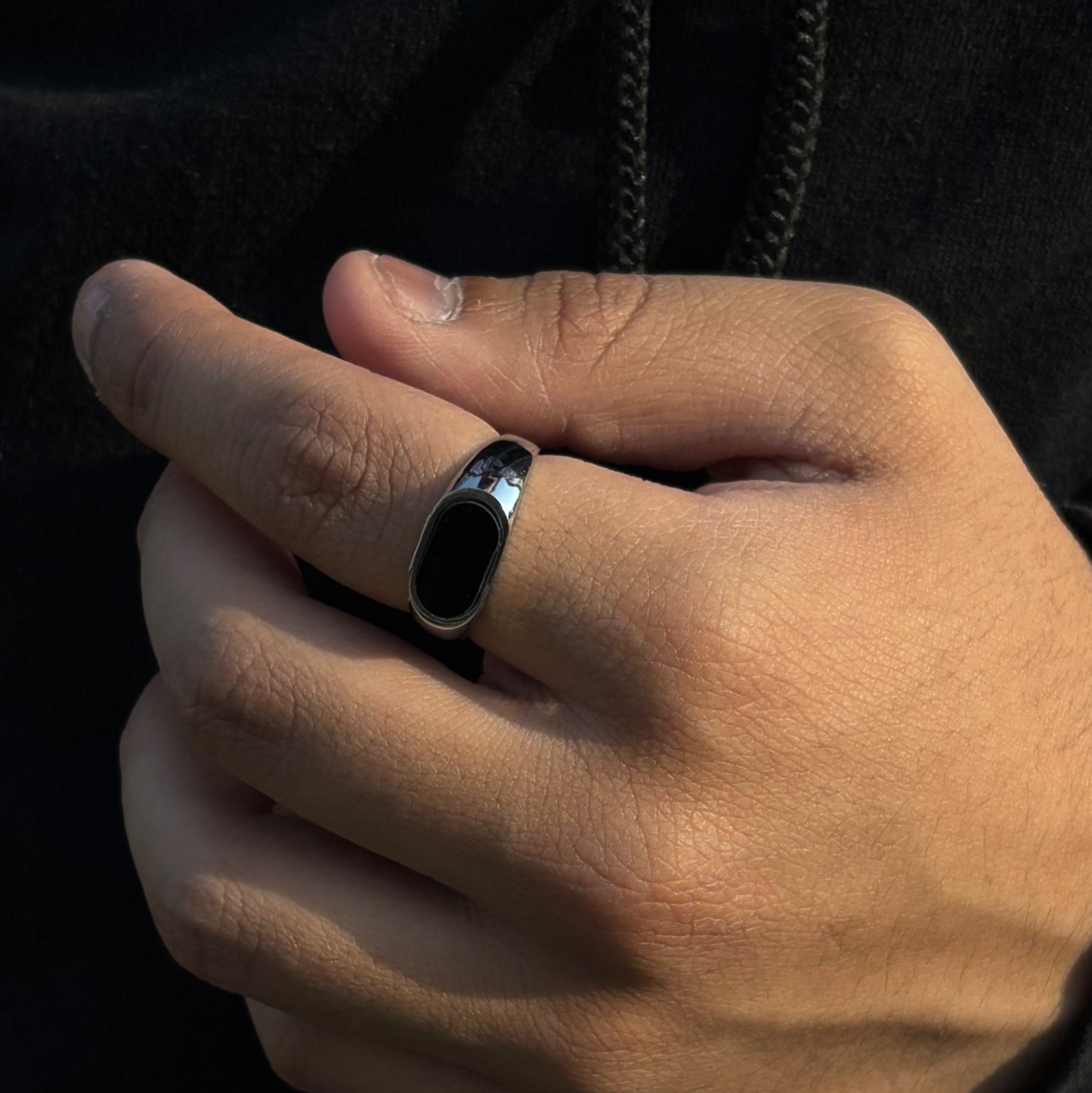 Prime atmos black signet ring