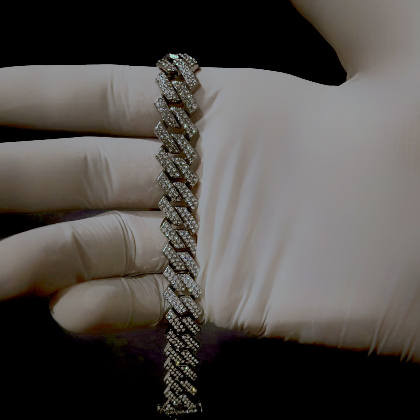 Iced out prism cuban bracelet