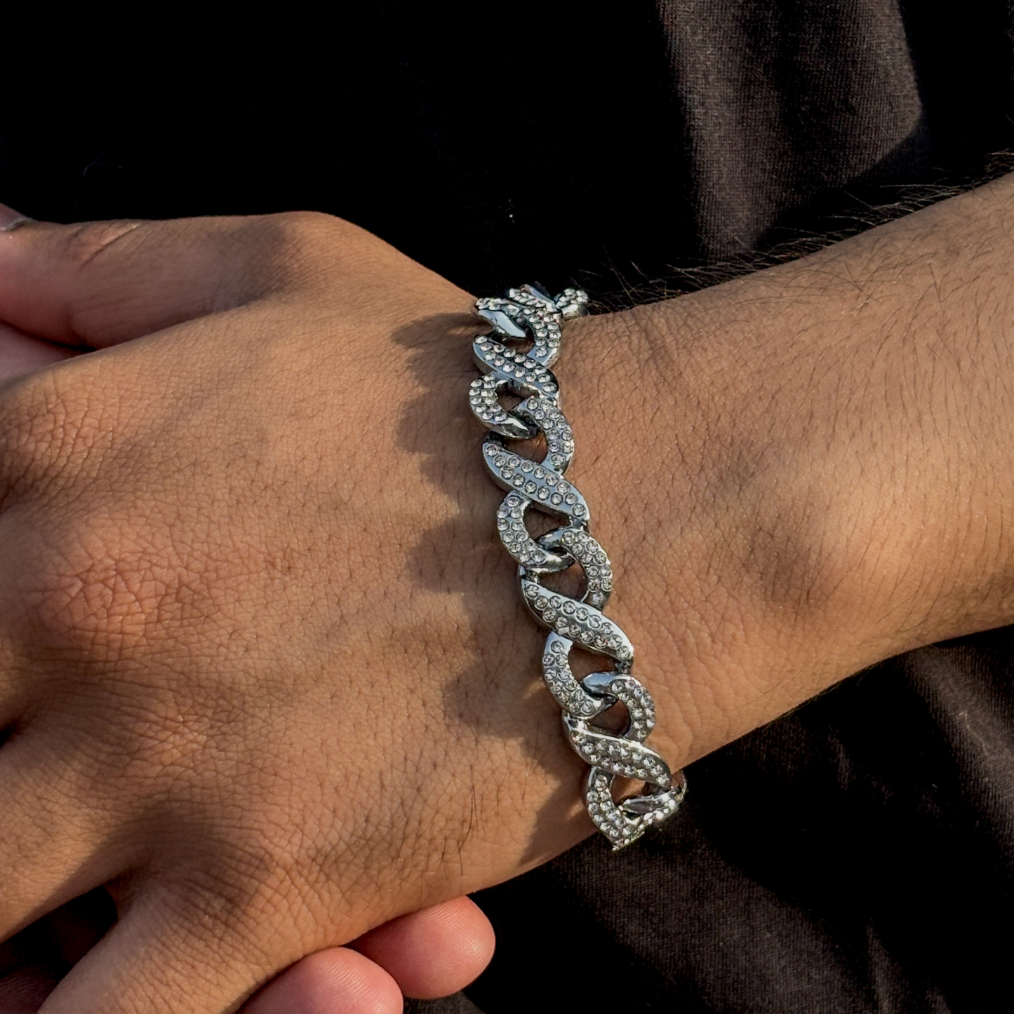 Orbit Wound Iced Out Prism Cuban Bracelet