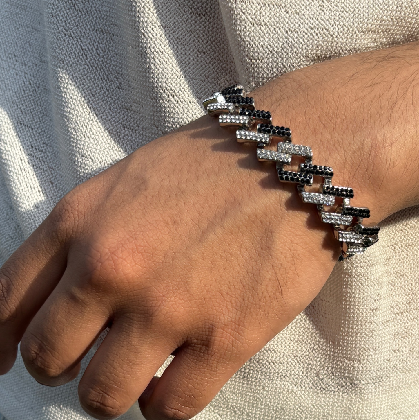 Retro iced out seek bracelet