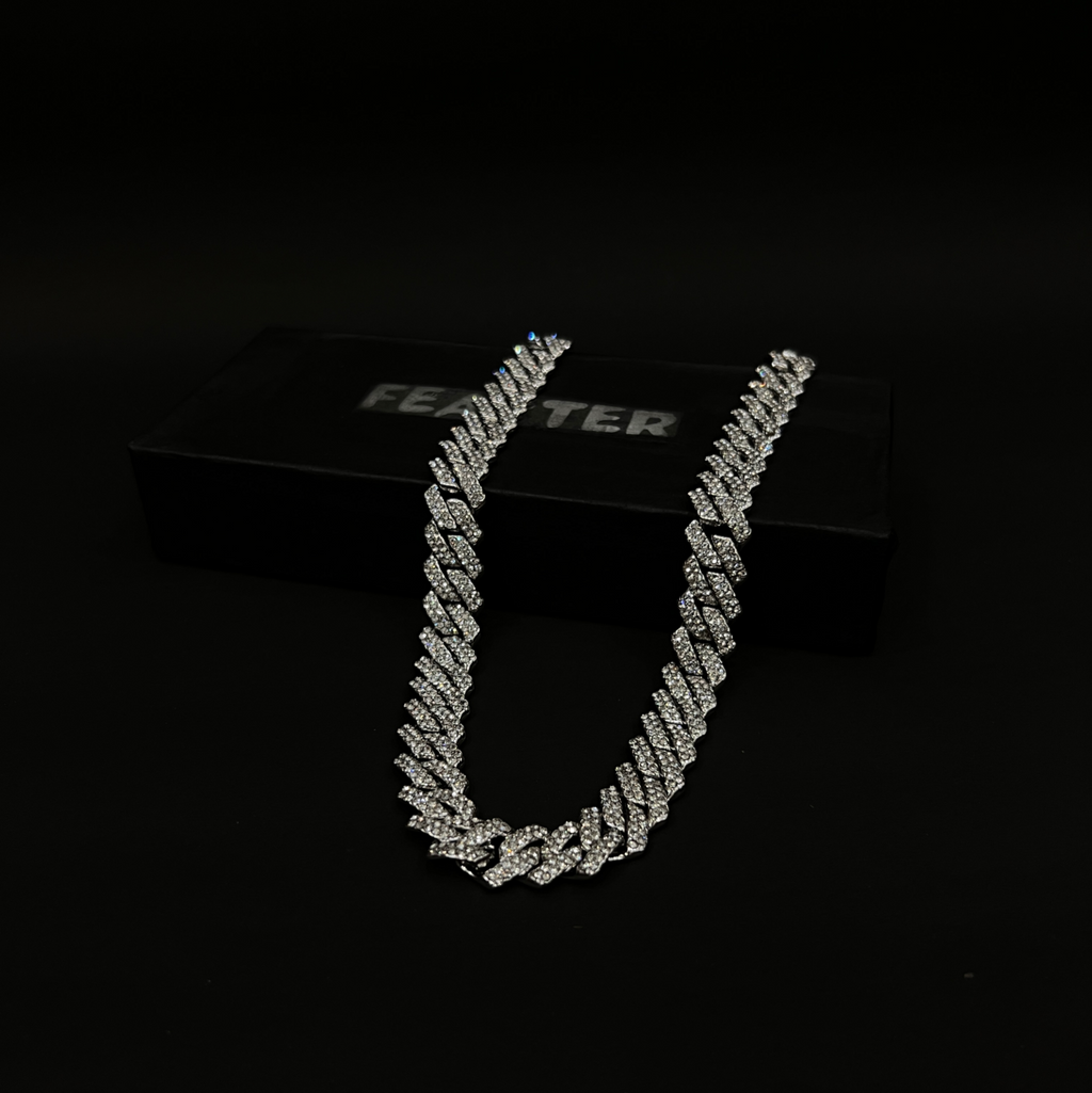 Iced out cuban prism chain
