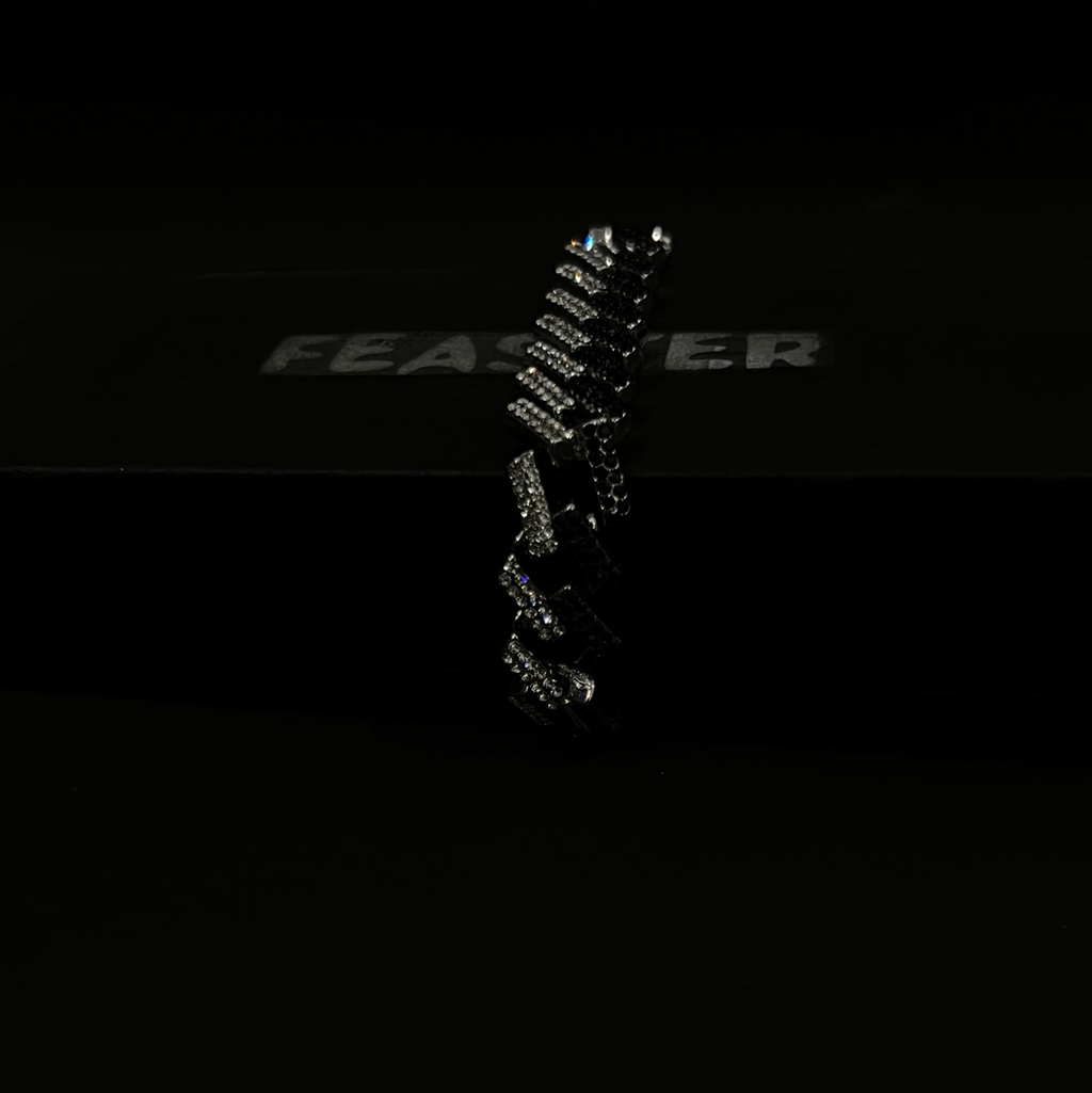 Retro iced out seek bracelet