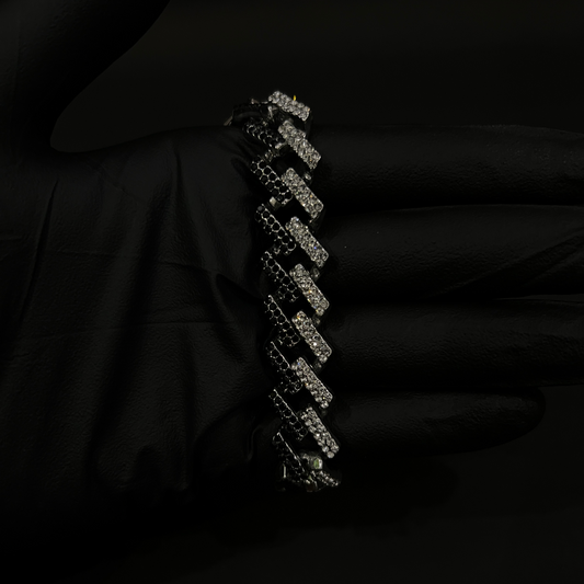 Retro iced out seek bracelet