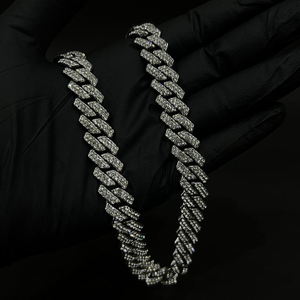 Iced out cuban prism chain