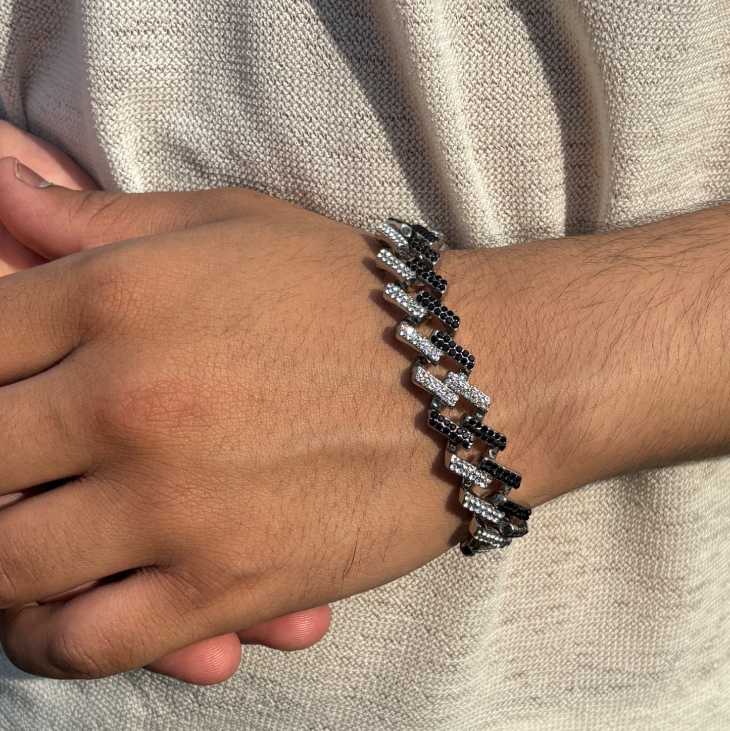Retro iced out seek bracelet