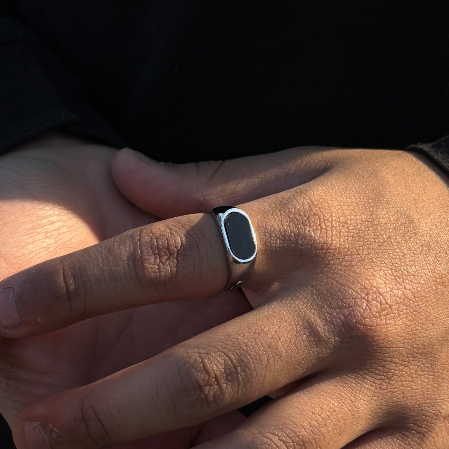 Prime atmos black signet ring