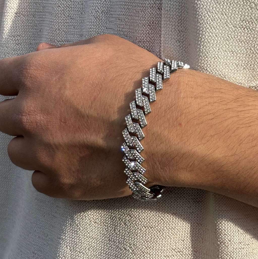 Iced out prism cuban bracelet