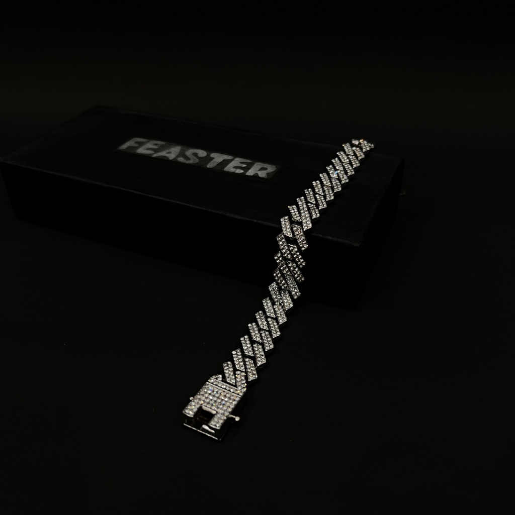 Iced out prism cuban bracelet