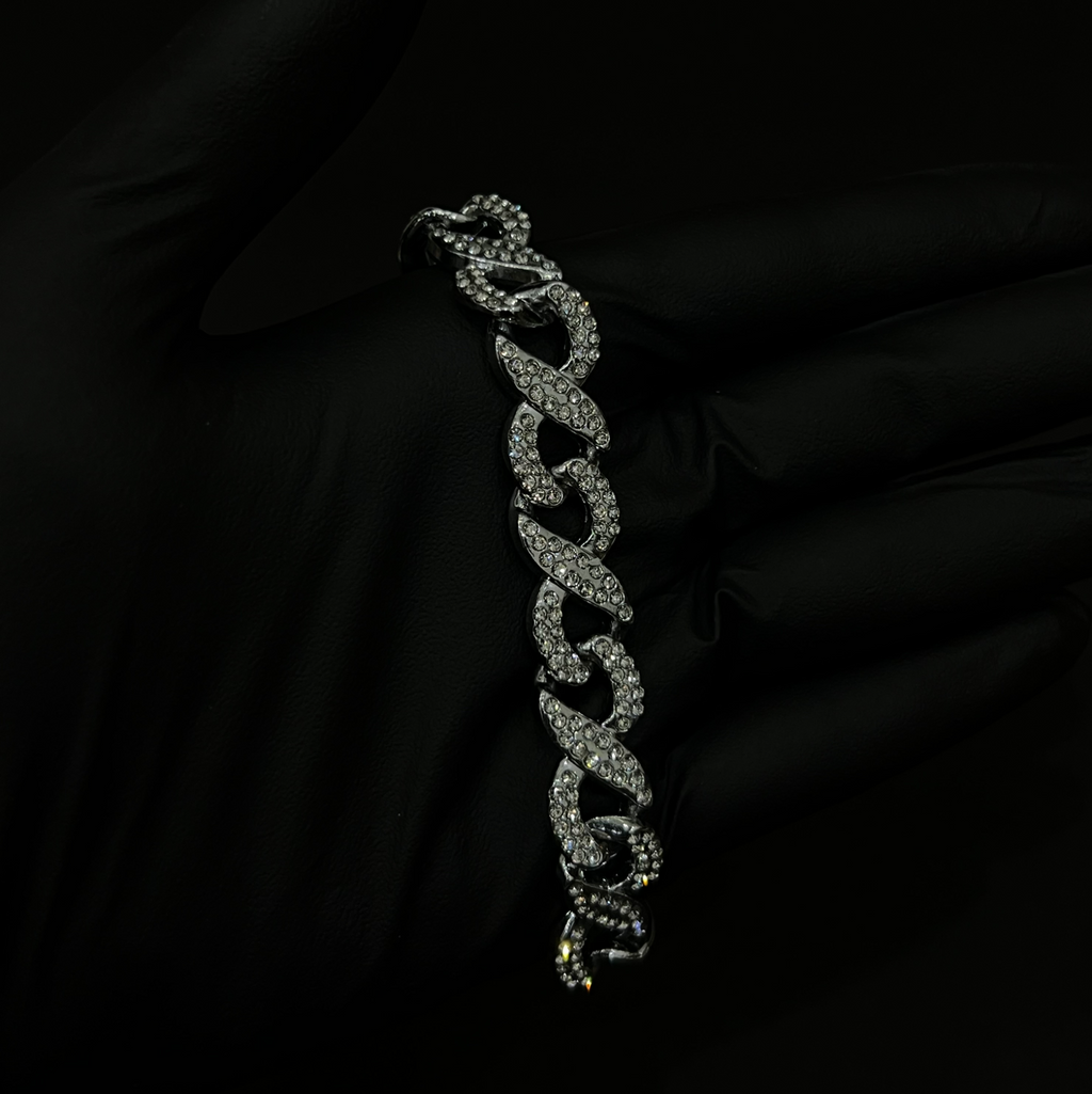 Orbit Wound Iced Out Prism Cuban Bracelet