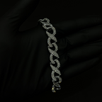 Orbit Wound Iced Out Prism Cuban Bracelet