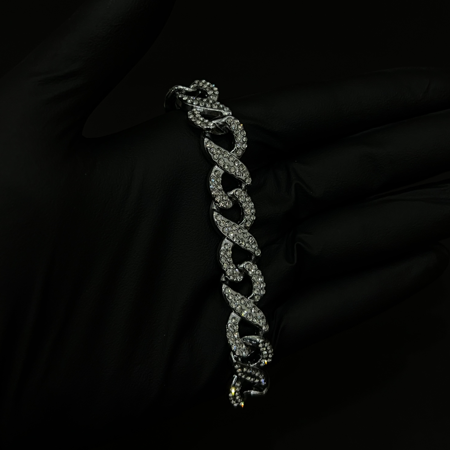 Orbit Wound Iced Out Prism Cuban Bracelet