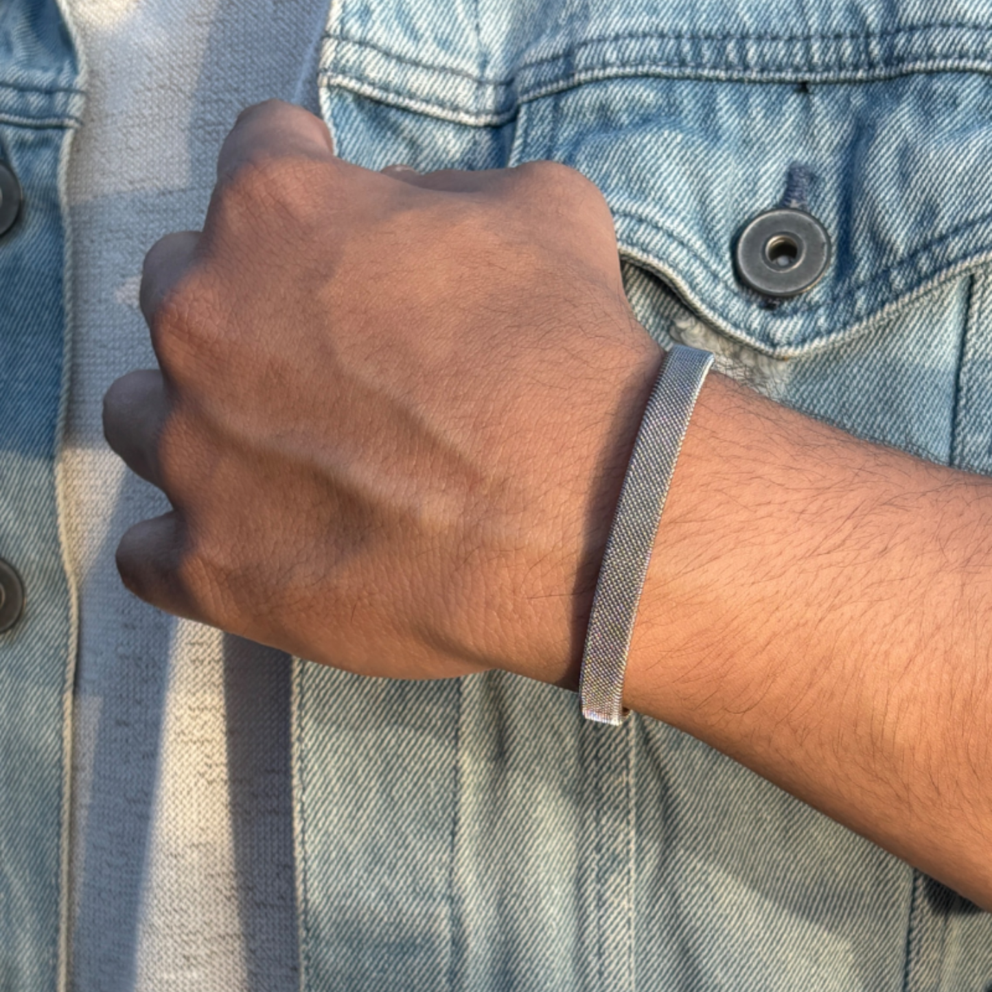 Signature Mesh Cuff Bracelet