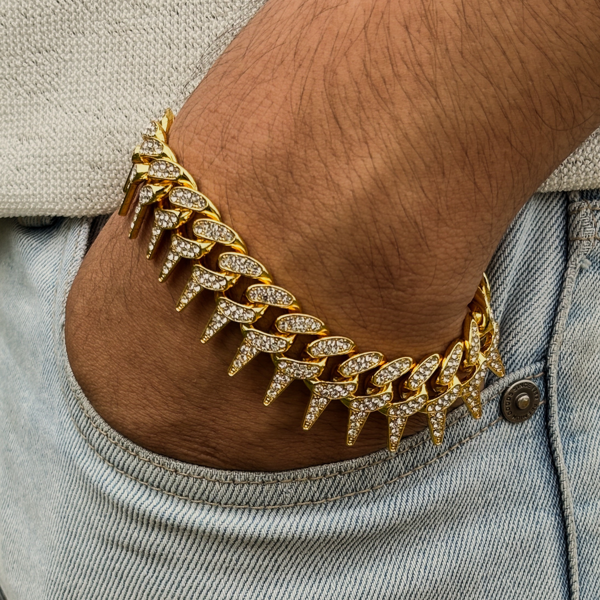 Astra Iced Out Prism Cuban Bracelet