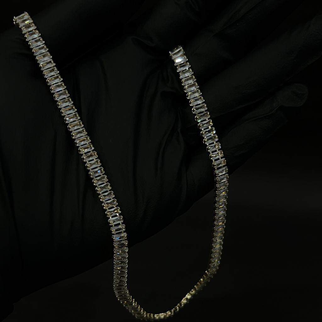 Sapphire Iced Out Tennis Chain