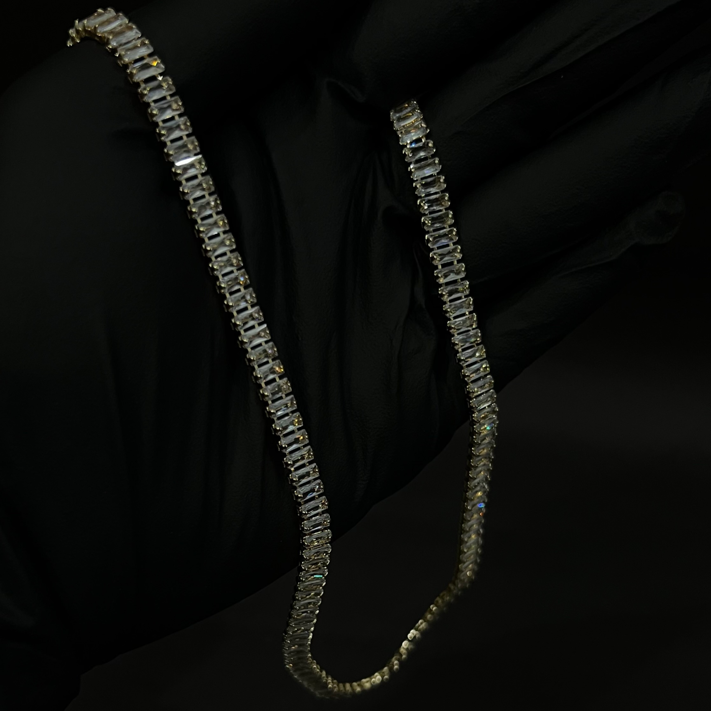 Sapphire Iced Out Tennis Chain