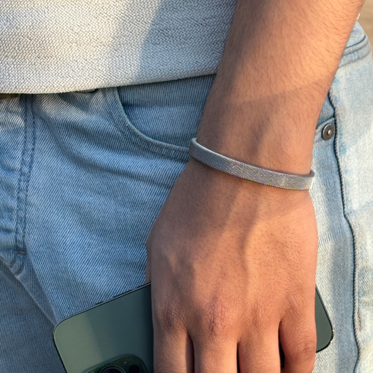 Signature Mesh Cuff Bracelet