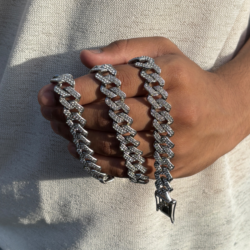 Iced out cuban prism chain