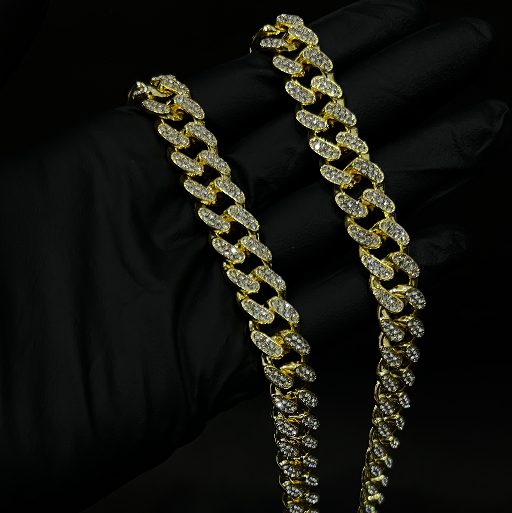Versach Iced out cuban prism chain
