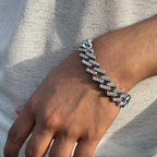 Iced out prism cuban bracelet
