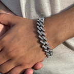 Iced out prism cuban bracelet