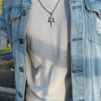 Iconic trident pendant with chain