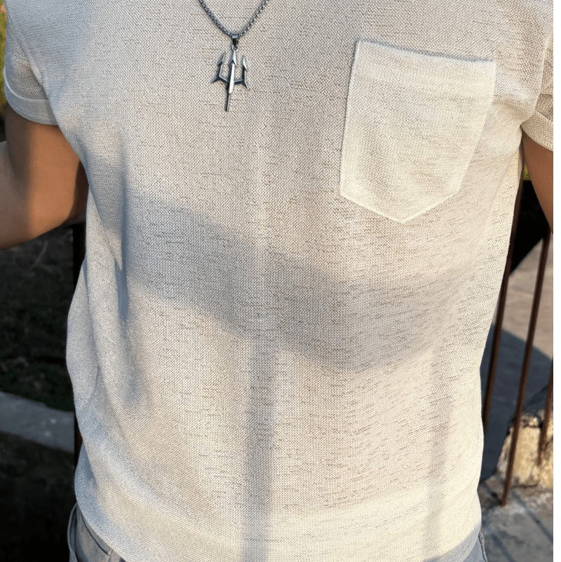Iconic trident pendant with chain